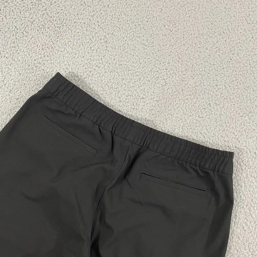 Banana Republic Mason Athletic‎ Tapered Pants Men 35x32 Black Flat Front Stretch